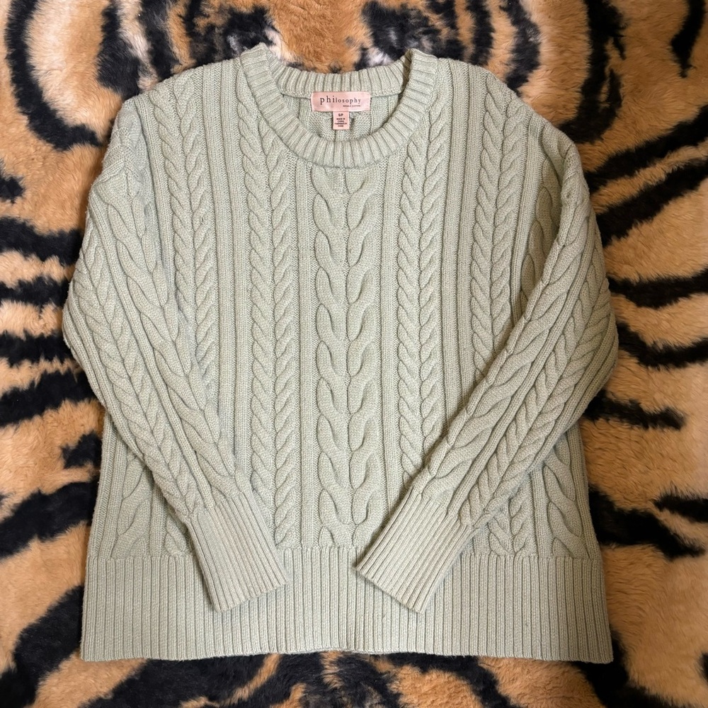Pistachio green knit sweater